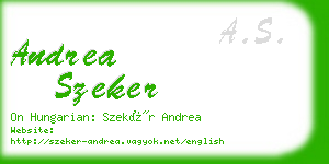 andrea szeker business card